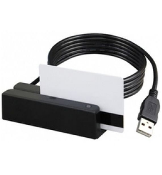 Считыватель магнитных карт CipherLab MSR213V-33 (1&2&3 дор),черный,USB VCOM