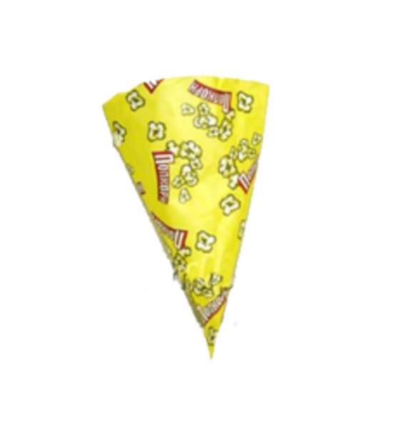 Конус для попкорна Унипак-Трейд Желтый с красным и белым