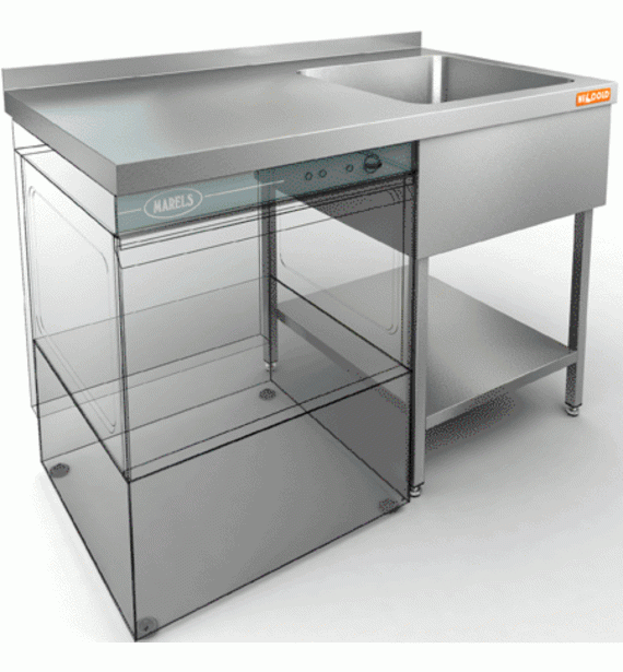 Стол для грязной посуды HICOLD НСО1МП430-12/7БНП